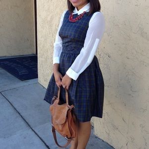 Hilfiger Silk Tartan Midi Dress